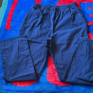 Chic Women's Navy Blue Straight Leg Pants